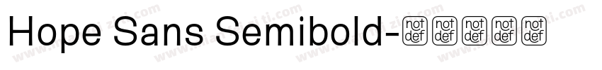 Hope Sans Semibold字体转换